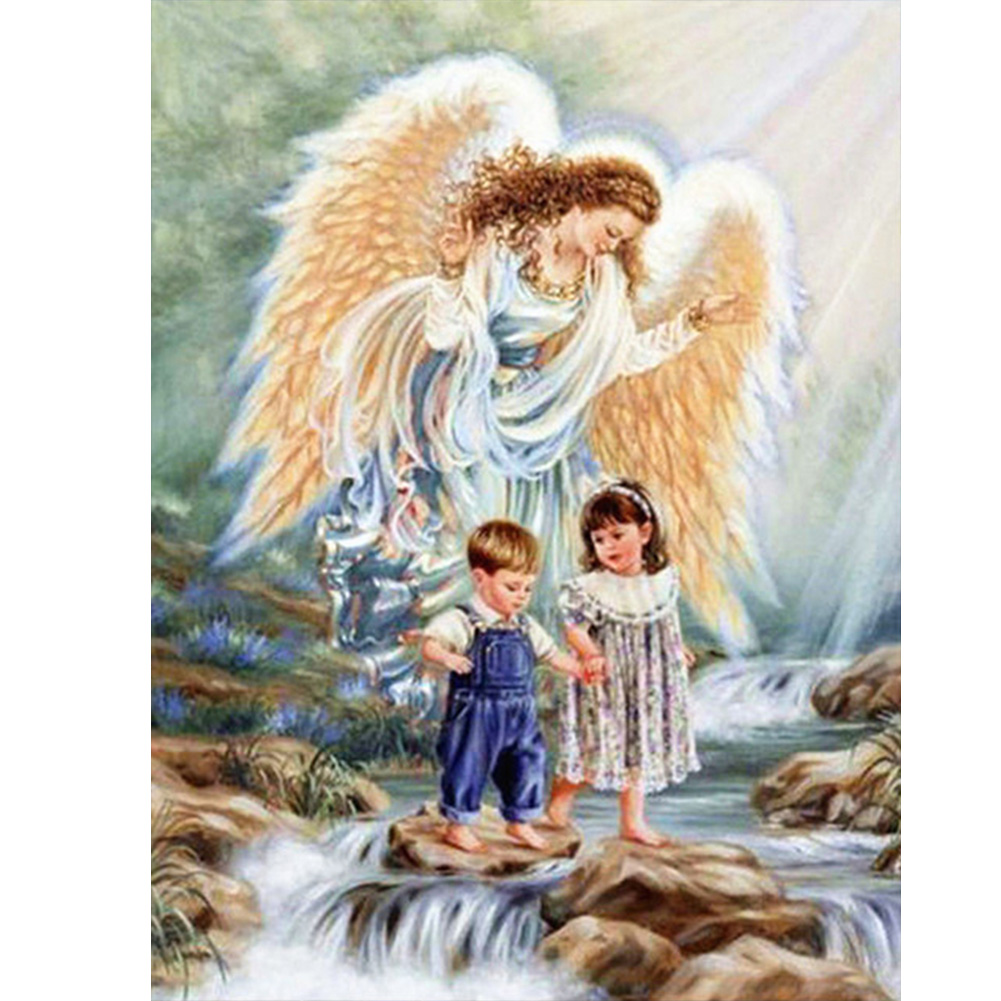 

Angel and Girl - Round Drill Diamond Painting - 30*40CM, 501 Original