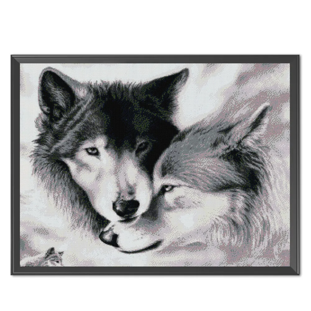 Full Printed Cross Stitch 11CT - Wolf(62*54cm)