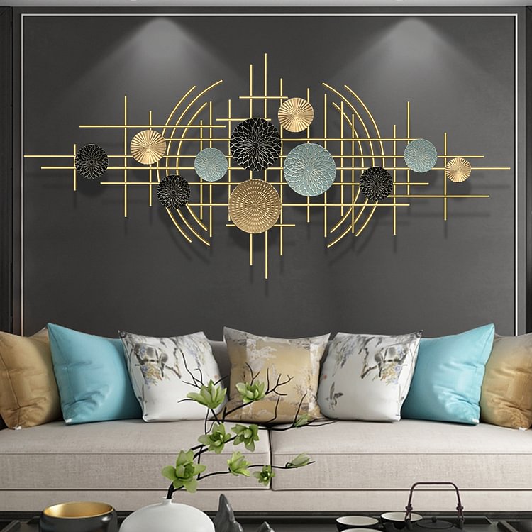 Homemys Nordic Wind 3D Metal Geometry Home Wall Decor Art