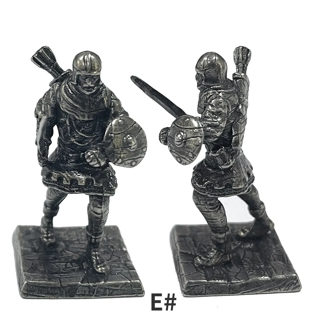1pcs Ancient Spartan Rome Soliders Figurines Miniatures Vintage Metal Soldiers Model Statue Desktop Ornament Gift