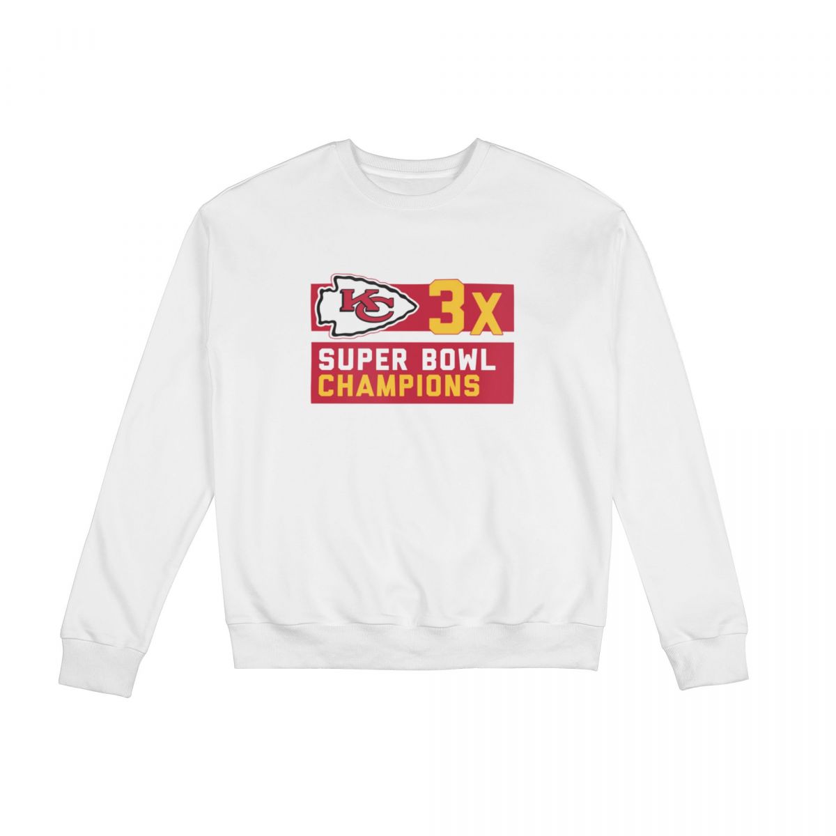 Kansas City Chiefs Three-Time Super Bowl Champions Long Sleeve Sweatshirt