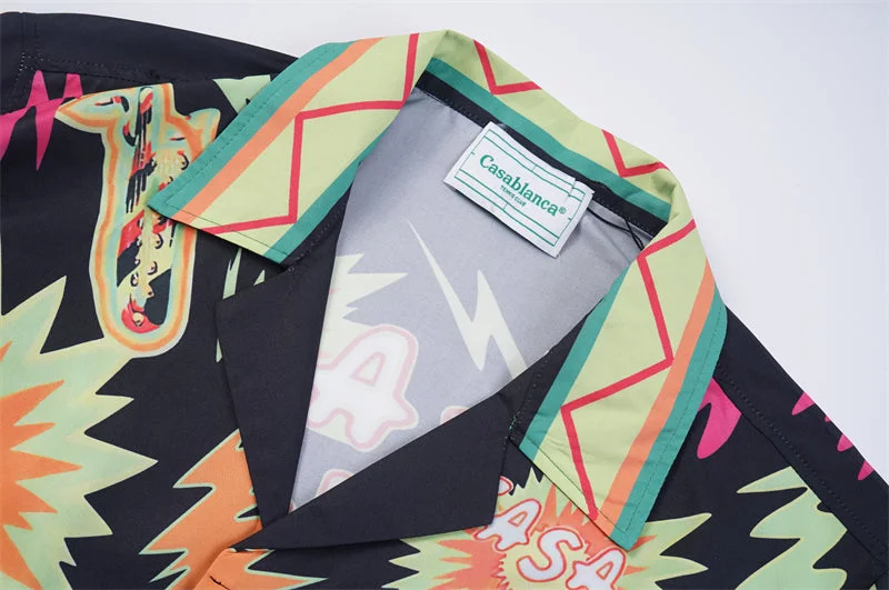 Casablanca 2023 new silk short-sleeved shirt