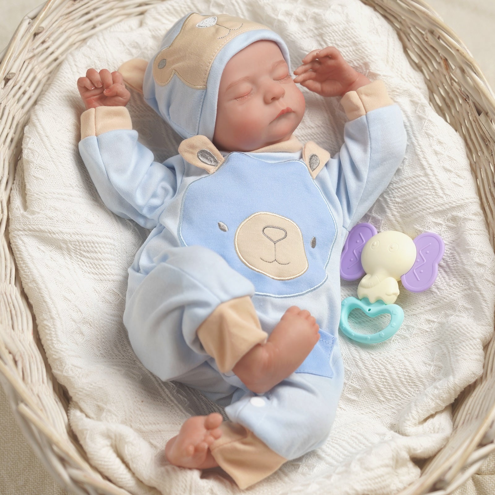 Babeside Sleeping Reborn Baby Noah 20'' Little Infant Boy Best Gift for Kids Vinyl Body(Can be Bathed)