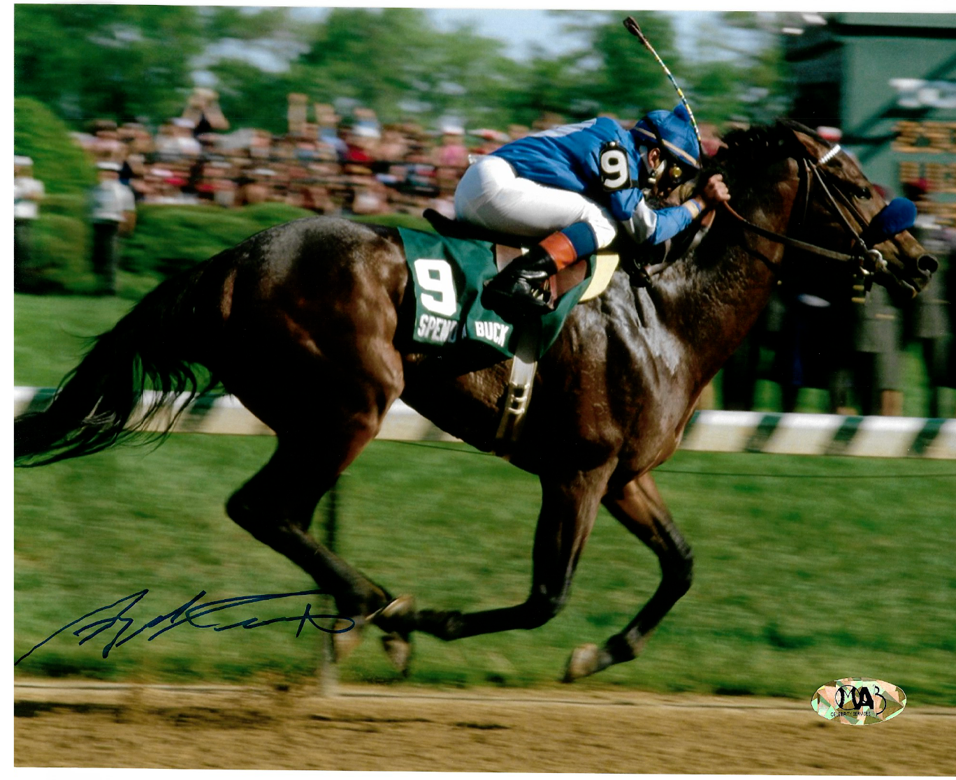 Autographed Legendary Horse Racing Jockey ~Angel Cordero Jr.~ Signed 8x10 Photo Poster painting