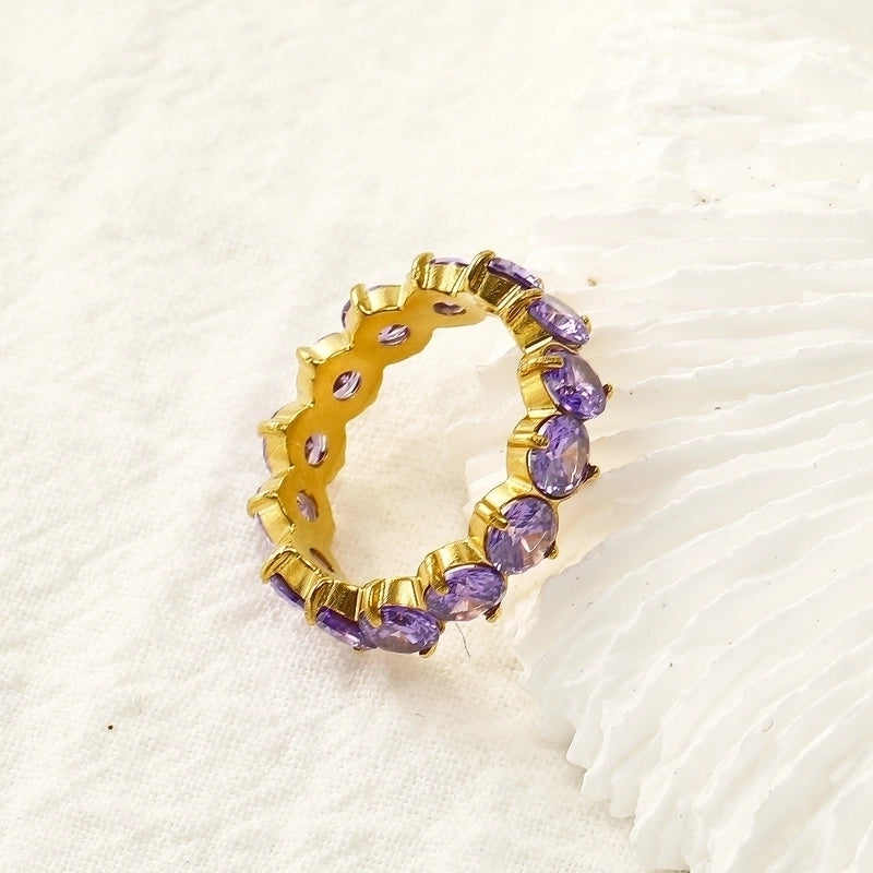 Titanium Steel Lady Geometric Rings