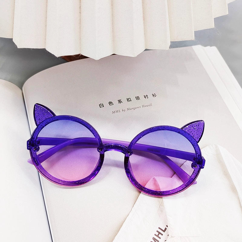 Cartoon Style Cat Resin Kids Sunglasses