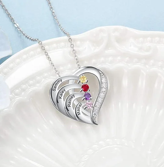 Peach Heart Chain Hollow Diamond Woman Necklace