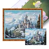 Scenery Full 11CT DIY Stamped Cross Stitch Kits 50x40cm Embroidery Needlepoint Starter Kits for Beginners Adults Home Decor