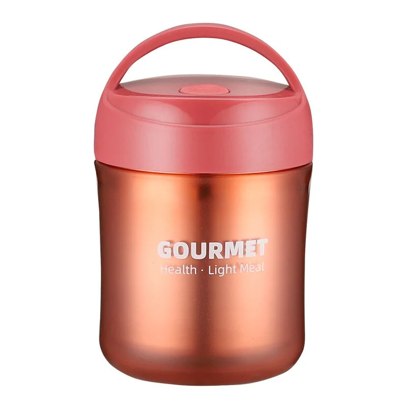 500ml Soup Cup Lunch Bento Box Stainless Steel Thermos Leakproof Food Container Thermal Cup Vacuum Flasks Straw Can Be Inserted