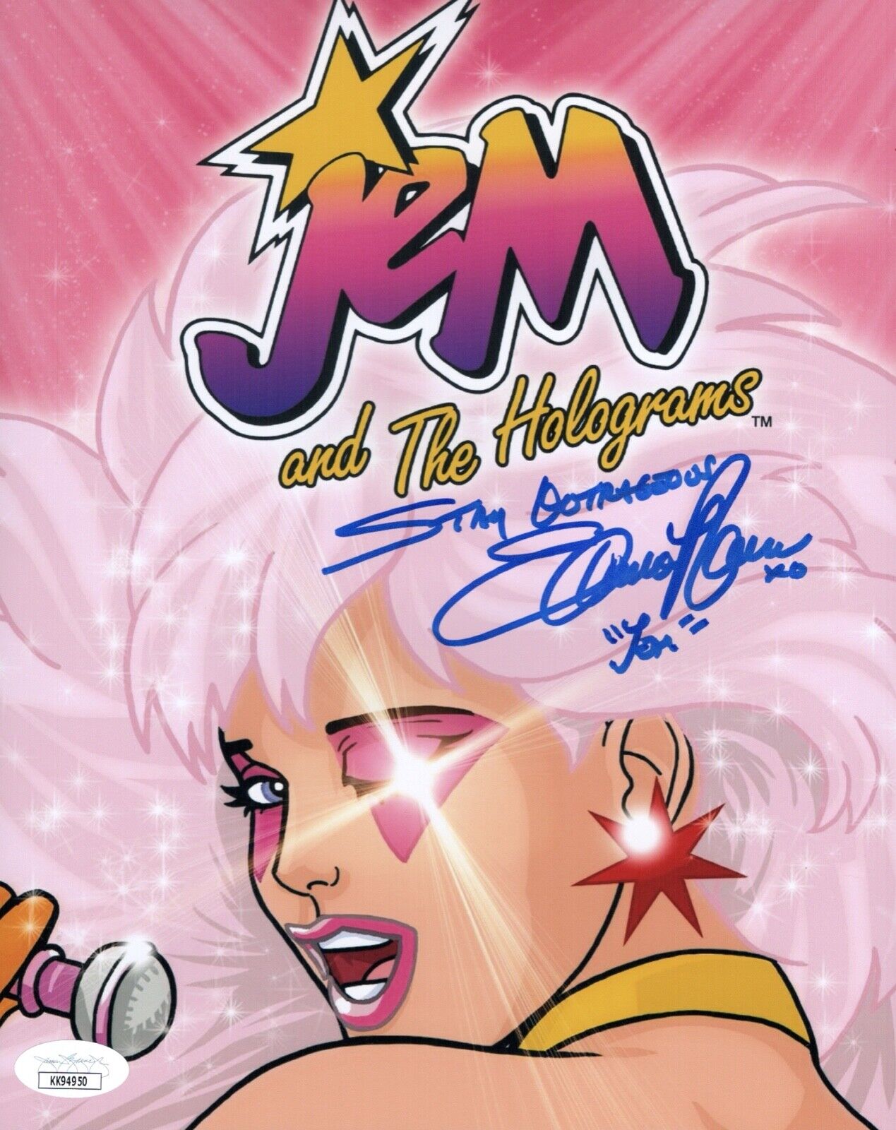 SAMANTHA NEWARK Signed JEM and the Holograms 8x10 Photo Poster painting Autograph JSA COA Cert