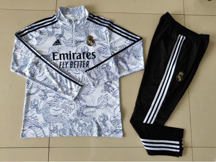 24/25 Real Madrid Half-Pull Training Kit Football Thai Quality