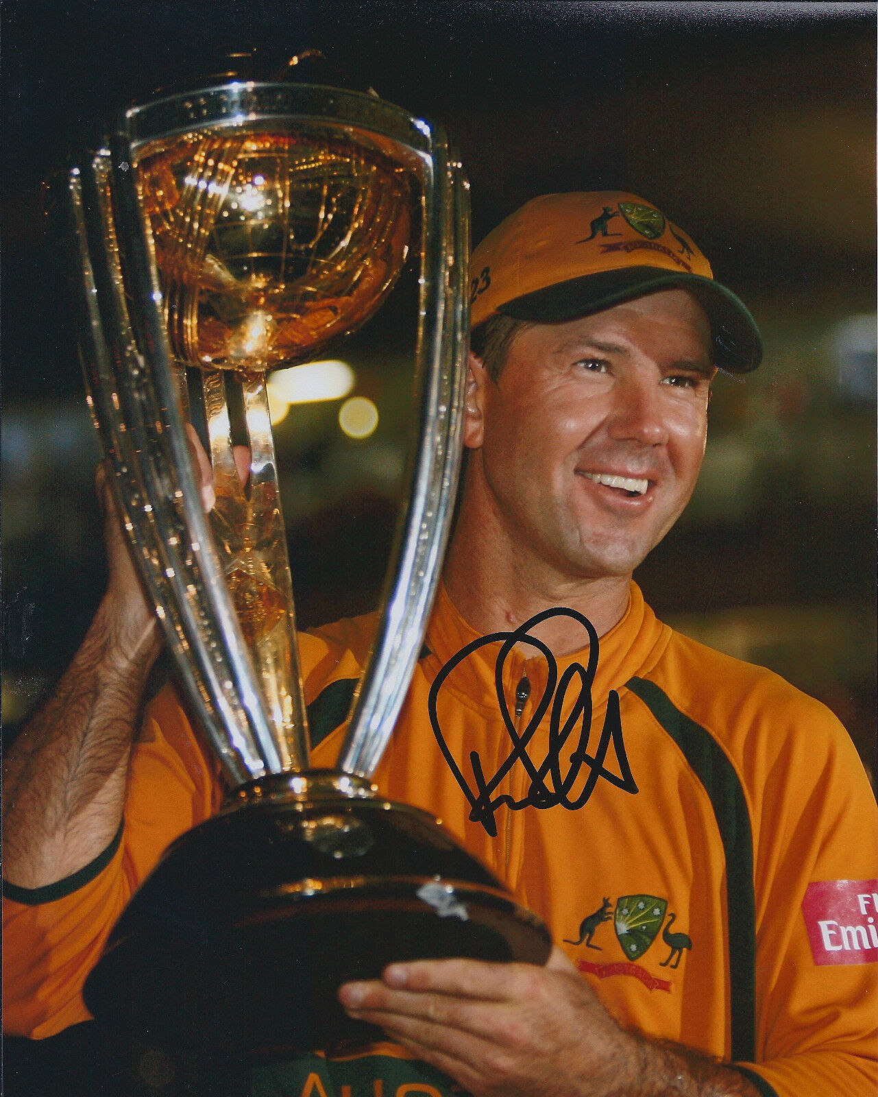 Ricky PONTING Signed Autograph 10x8 Photo Poster painting AFTAL COA Australia CRICKET In Person