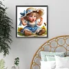 Diamond Painting-DIY Full Round Drill Garden Girl(40*40 CM)