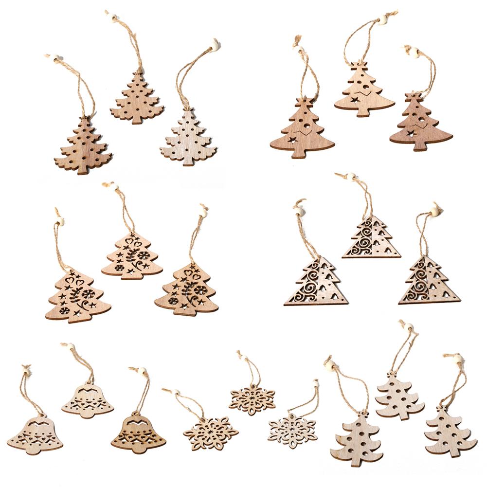 

3pcs Nordic Style Wooden Christmas Pendant Window Dressing Decor Kids Gift, Jm01597, 501 Original