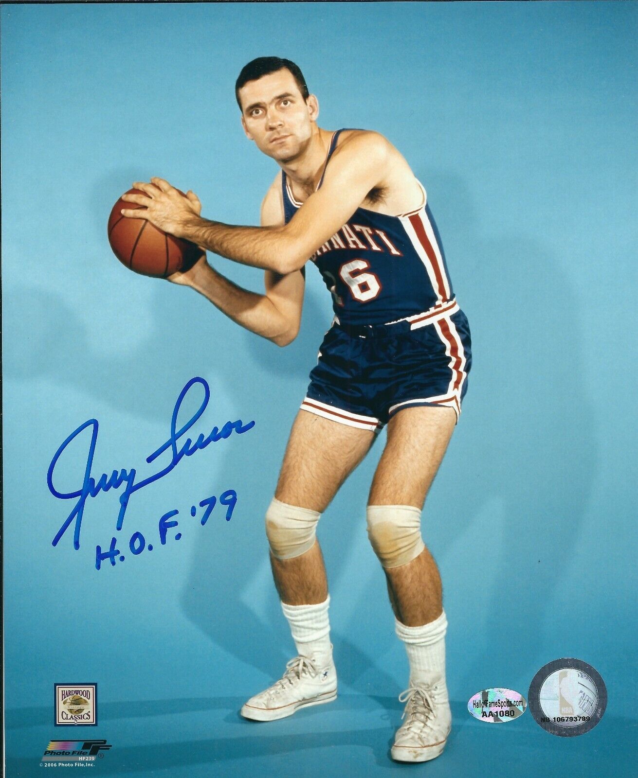 Signed 8x10 JERRY LUCAS HOF Cincinnati Royals Autographed Photo Poster painting w/COA