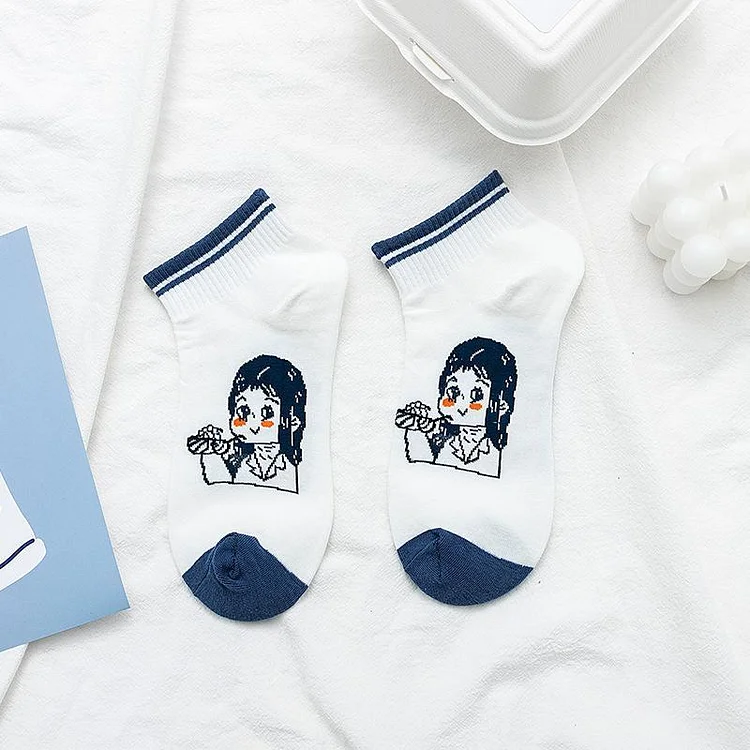 Blue Planet Cute Short Socks