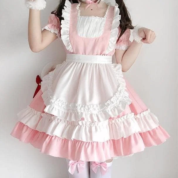 Pink Lolita Cosplay Cat Miad Dress SP15827