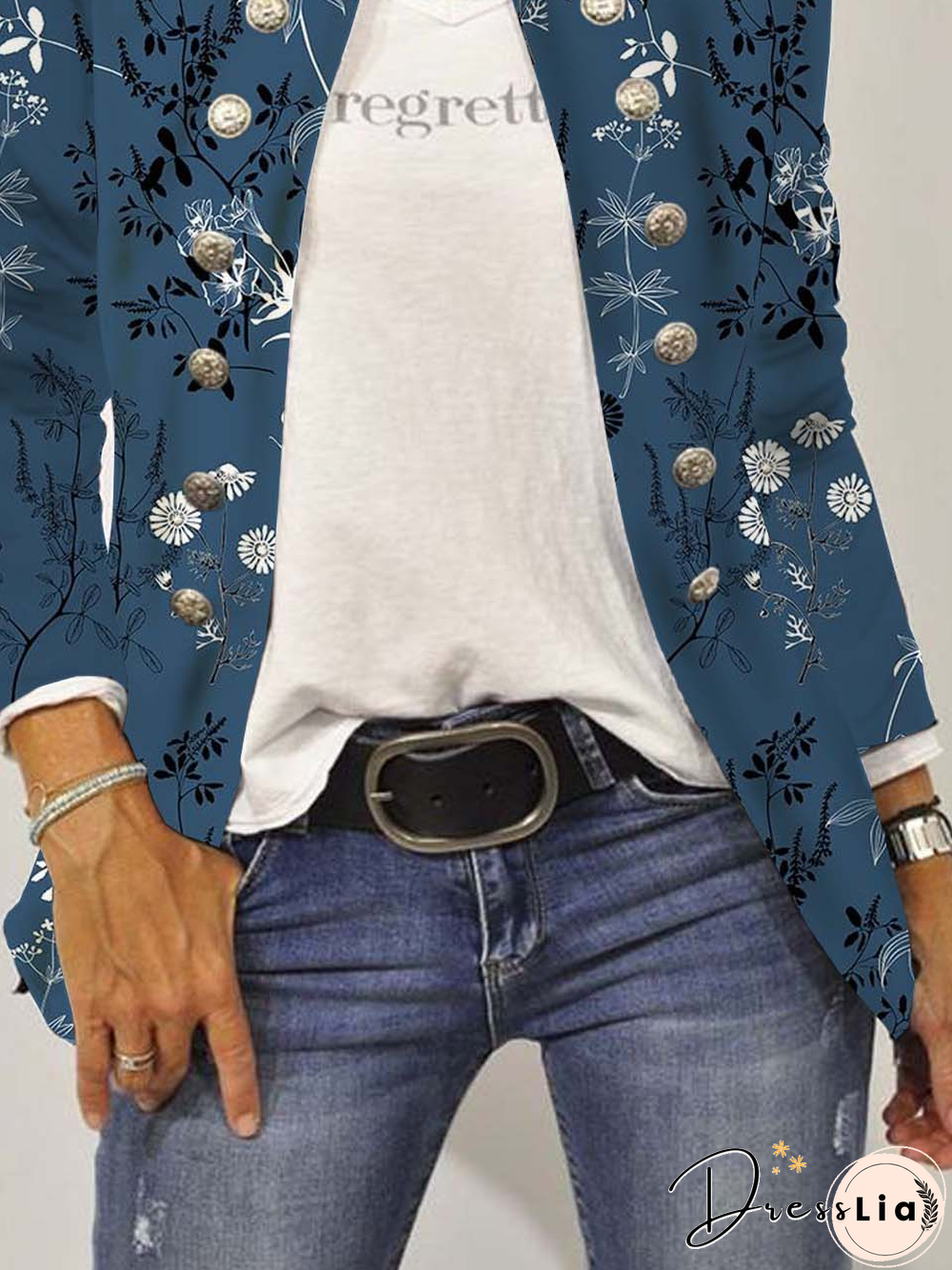 Casual Floral Loose Jacket