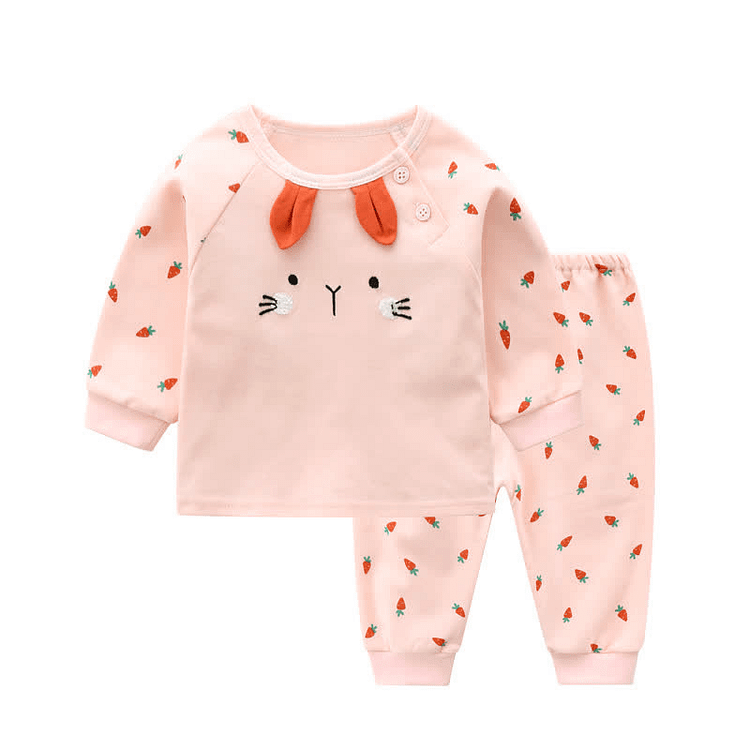 Baby Cat Shirt and Strawberry Pants Set