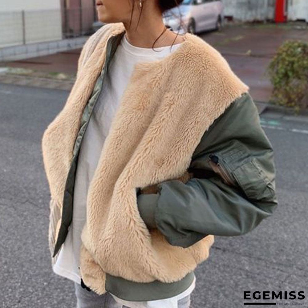Autumn And Winter Stitched Sweater Cotton Coat Women's Coat | EGEMISS