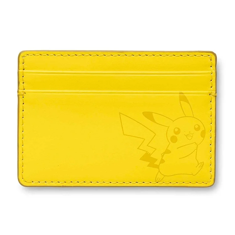 Pokémon Center × Fossil: Pikachu Yellow Leather Steven Card Case