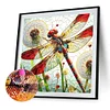 (40*40cm)Dragonfly Dandelion - Full Round Drill Diamond Painting