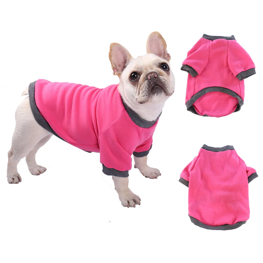 Pet Clothes Fleece-lined Thickened Solid Color Hoodie