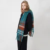 Colorful Plaid Autumn Winter Tassels Shawl Scarf