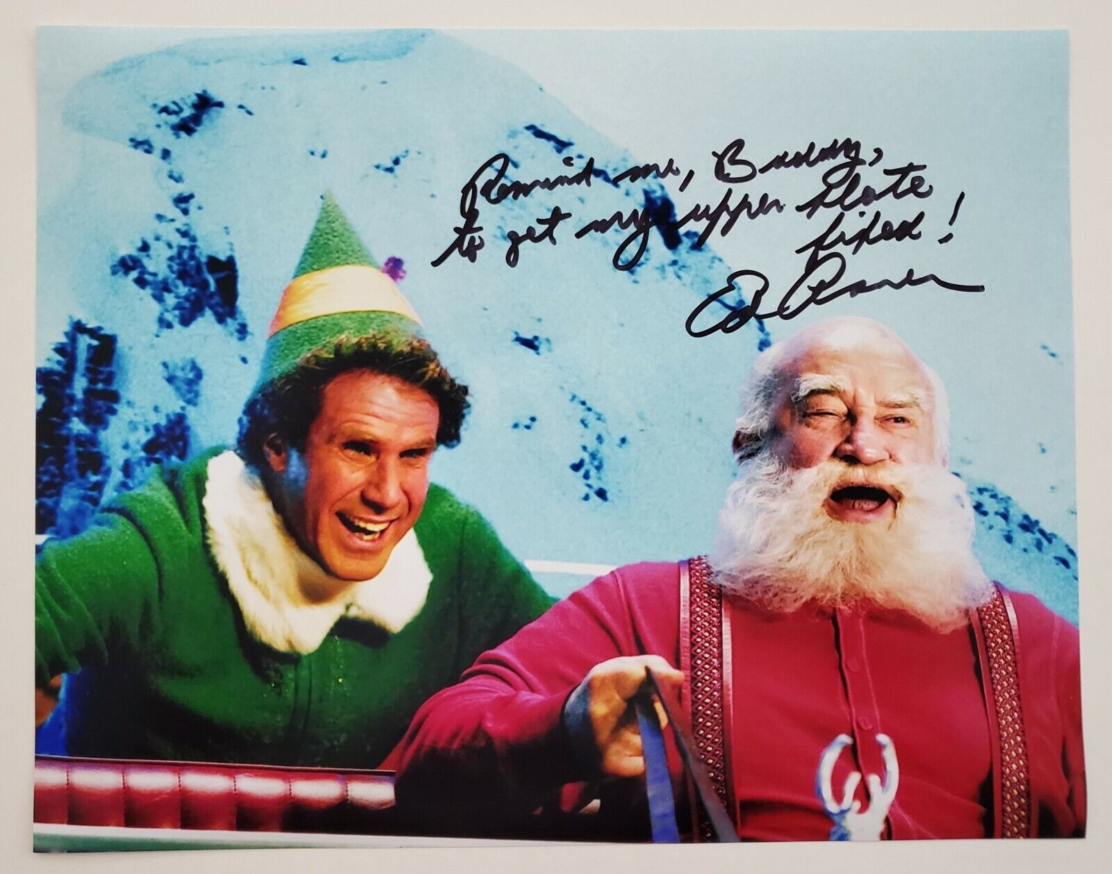 Ed Asner Signed Elf Santa Claus 11x14 Photo Poster painting Will Ferrell Actor Inscription RAD