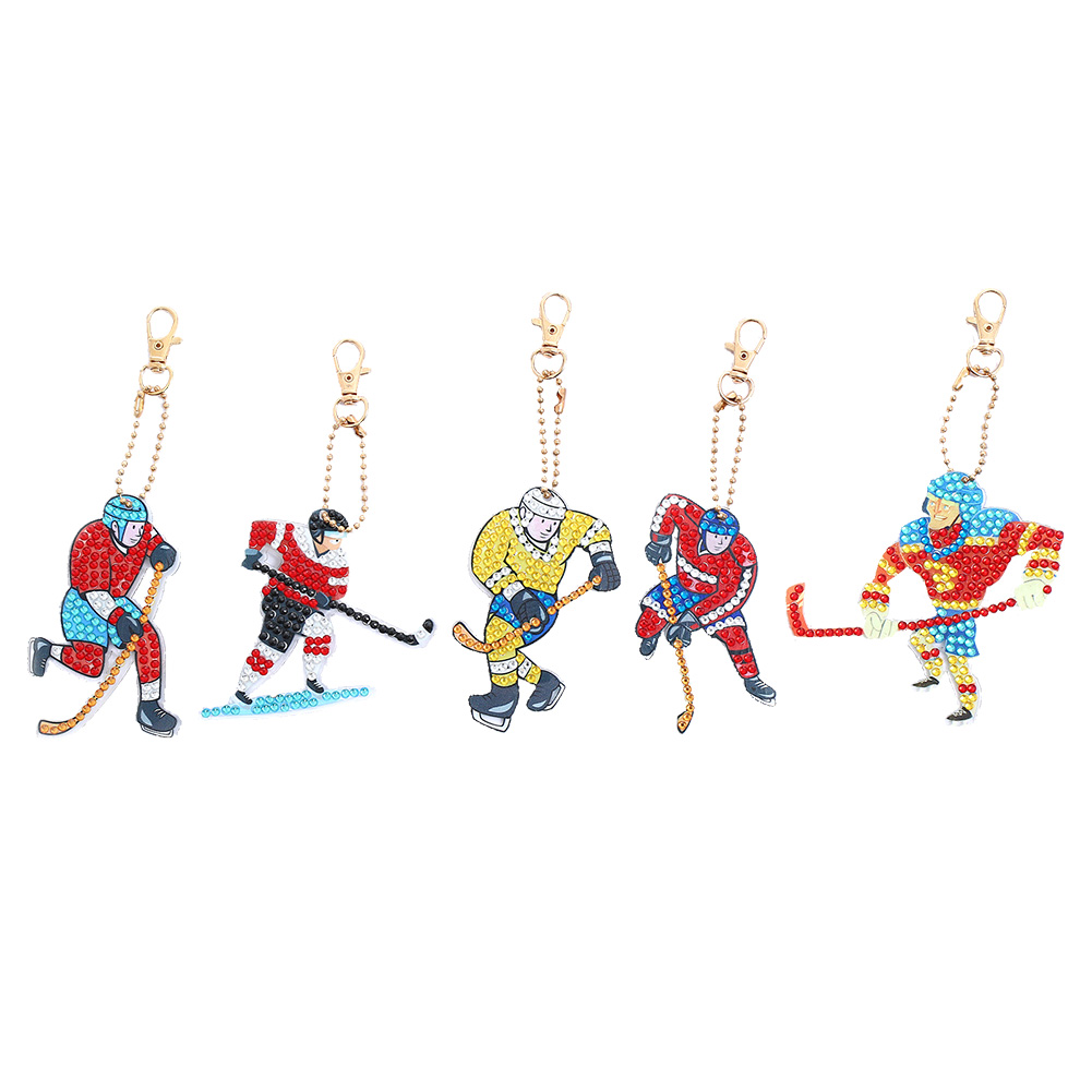 

5pcs Baseball Double Sided - 5D DIY Craft Keychain, 501 Original