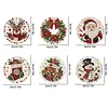 6pcs/set DIY Diamond Special Shape Pearl Art Hanging Wooden Christmas Tree Ornament Kit