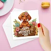 uk.everydayedeals 6Pcs DIY Diamond Painting Greeting Card - Dogs Girls