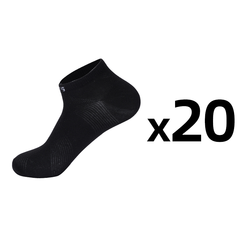 Coasfe 20 Pairs/lot Men Ankle Summer Thin Socks Breathable Cotton Sports Socks Slash Mesh Casual Athletic Cut Short Sokken New Style