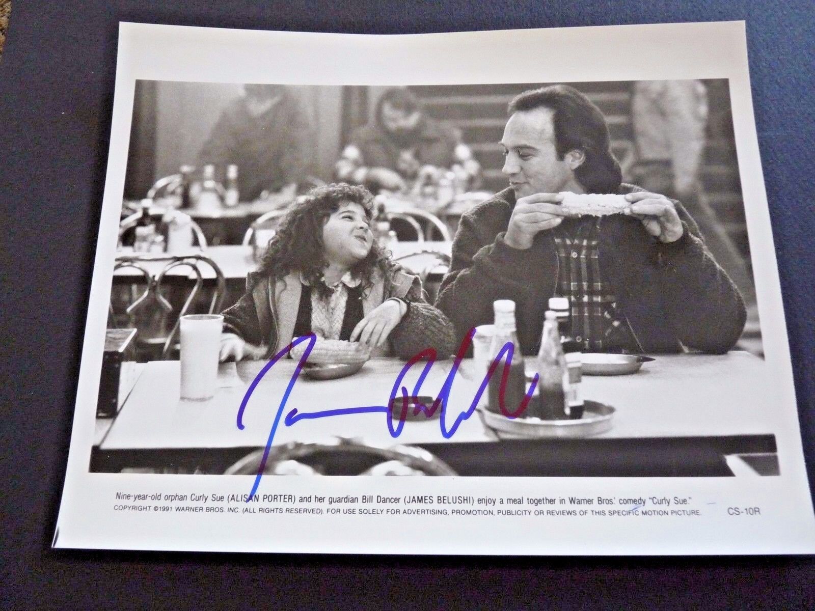 Jim Belushi Curly Sue Autographed Signed 8x10 Promo Photo Poster painting PSA Guaranteed