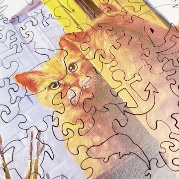 Cat portrait Wooden Jigsaw Puzzle