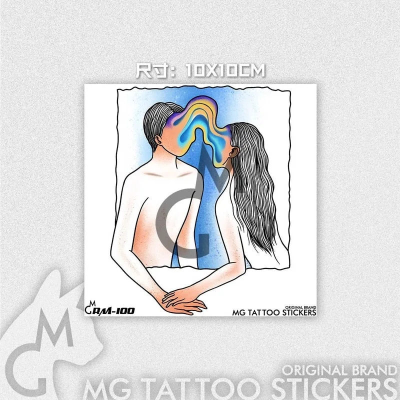 Japanese Dark Comics Evil Kawakami Tomie Double-sided Girl Waterproof Temporary Fake Tattoo Sticker Sleeve Anime Tattoo