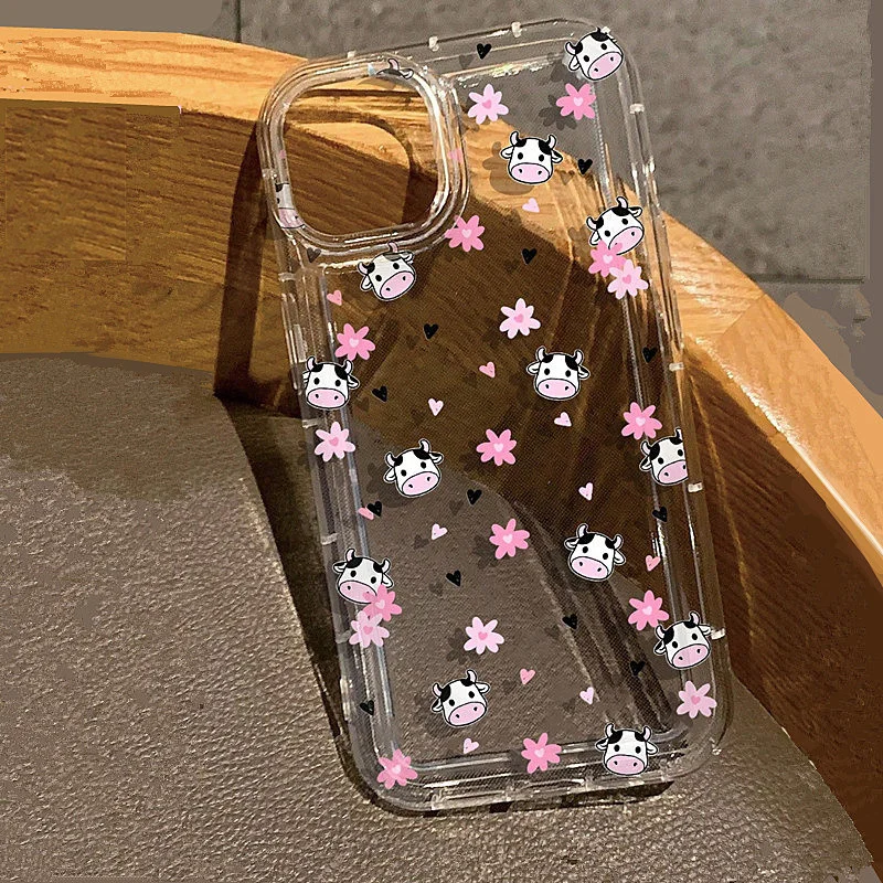 Aonga Ins Cute Cartoon Flowers Heart Print Clear Phone Case for Xiaomi POCO X3 Pro Mi 14 13T 12T 11T 13 12 11 Lite 5G NE Soft Cover aonga