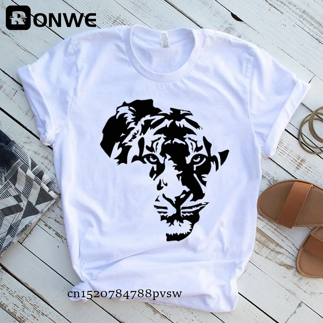 Africa Map Graphic Women T-shirts 2021 Summer Harajuku Female Tops Tee Girl White Printed Clothes Streetwear,Drop Ship