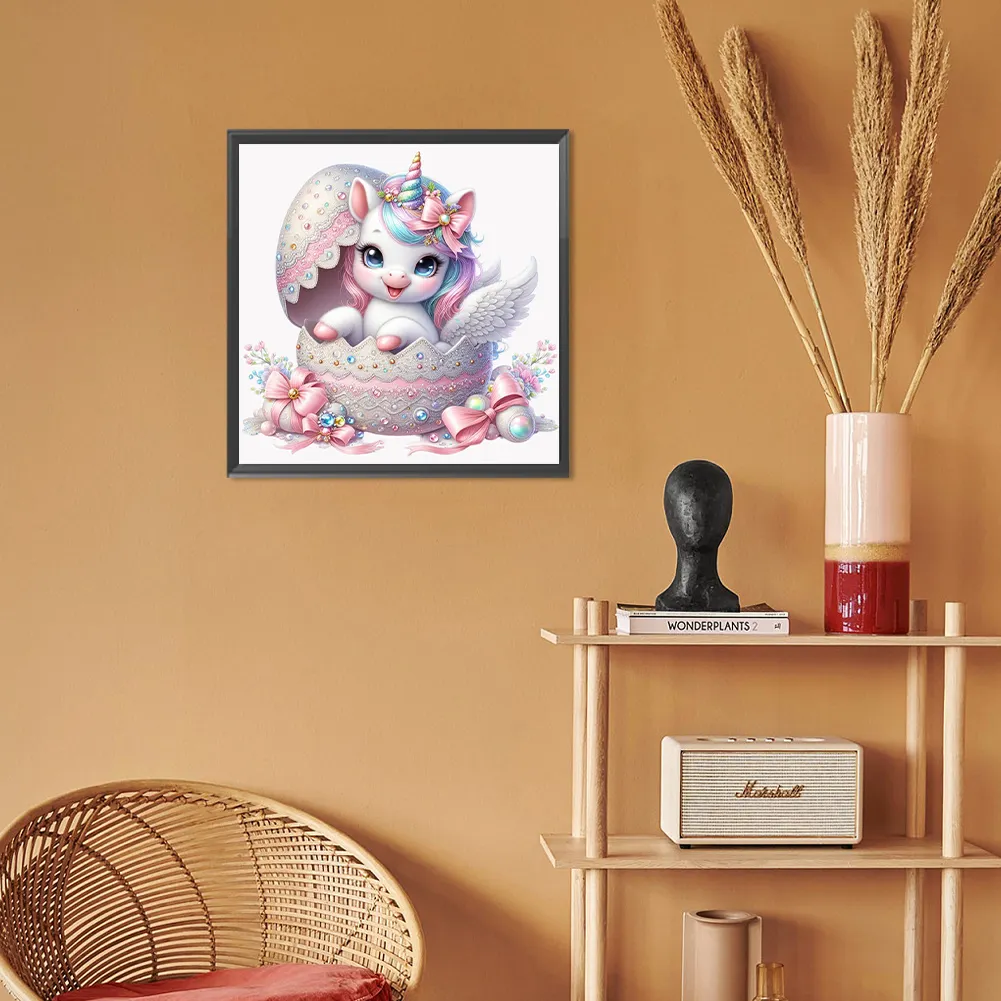 Diamond Painting - Full Round Drill - Jeweled Unicorn Egg(Canvas|30*30cm)