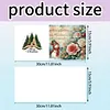 6pcs Poinsettia DIY Diamond Painting Cards Art 15x15cm for Adults