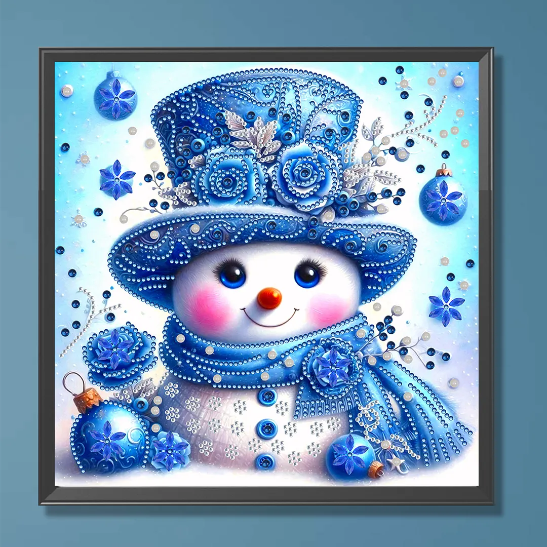 Snowman - Diamond Painting - Partial Special Shaped Drill (Canvas|30*30cm)