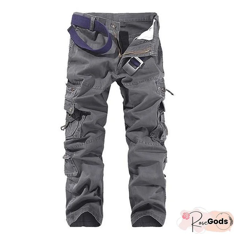 Men's Tactical Pants Joggers Casual Male Cargo Pants Cotton Trousers Multi Pocket Military Style Green Pants