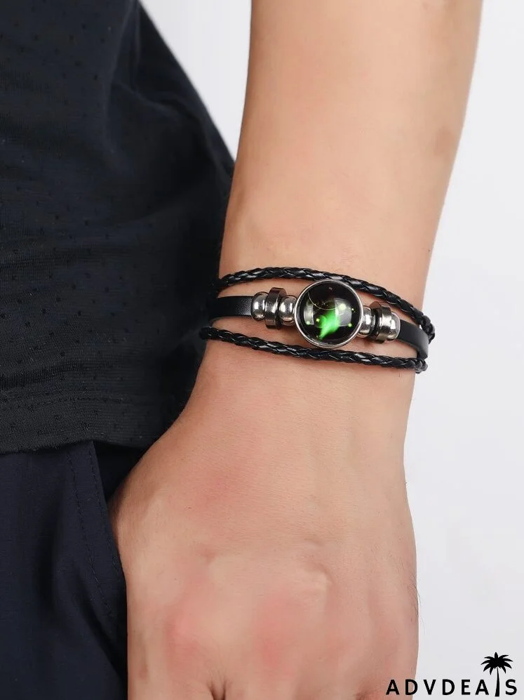 Aries Symbol Print Layered Bracelet