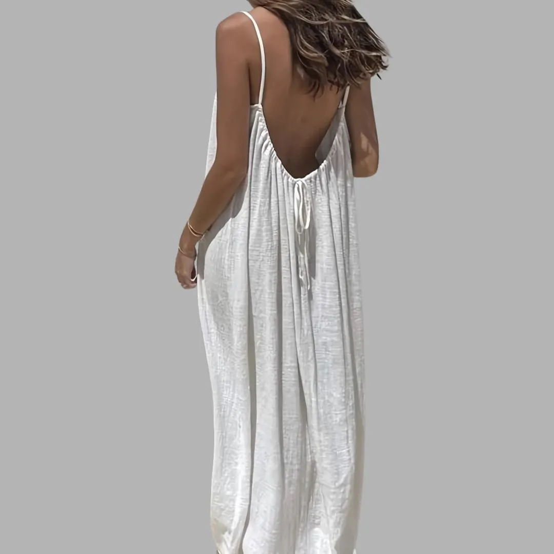 Elegant Relaxed Waist Maxi Dress