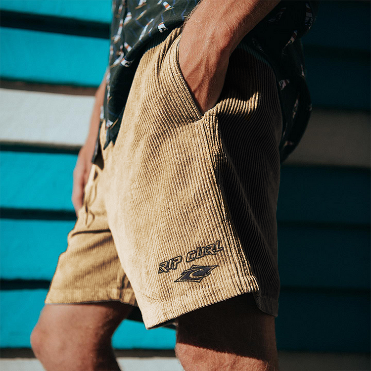 Vintage Corduroy 'Rip Curl' Board Shorts d157