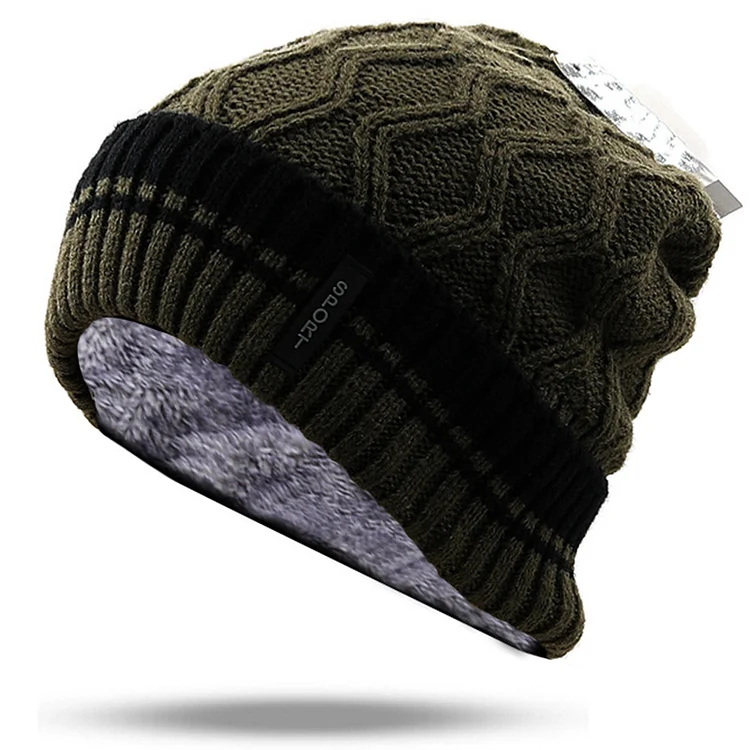 Men's Outdoor Fleece Warmth Knit Hat