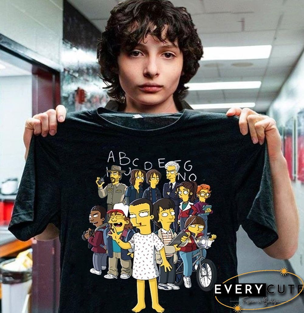 Stranger Things- The Simpsons In T-Shirt