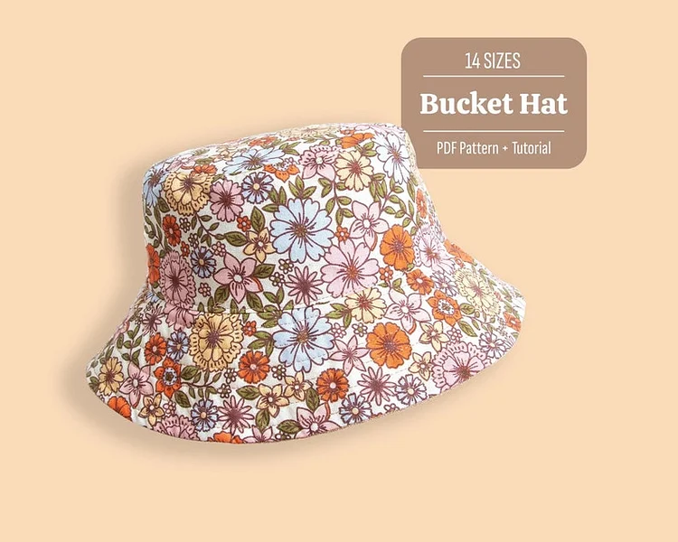 DIY Reversible bucket hat PDF—Include Instructions