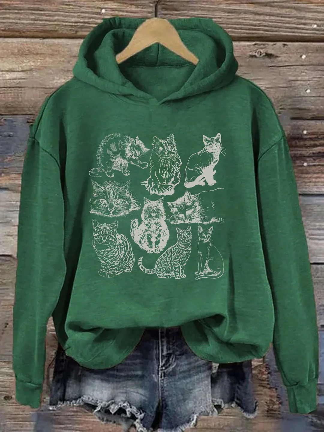 Cats 90s Vintage Hoodie