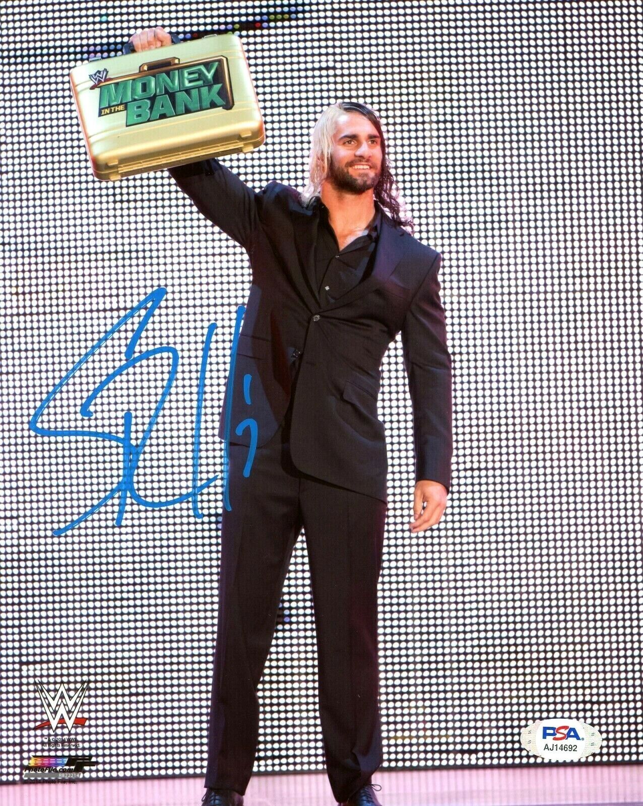 WWE SETH ROLLINS HAND SIGNED AUTOGRAPHED 8X10 Photo Poster painting WITH PROOF AND PSA COA 16